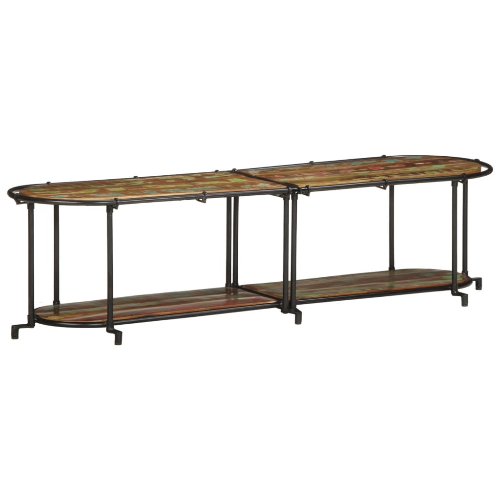 vidaXL Tv-meubel 200x42x40 cm massief gerecycled hout - Aashly