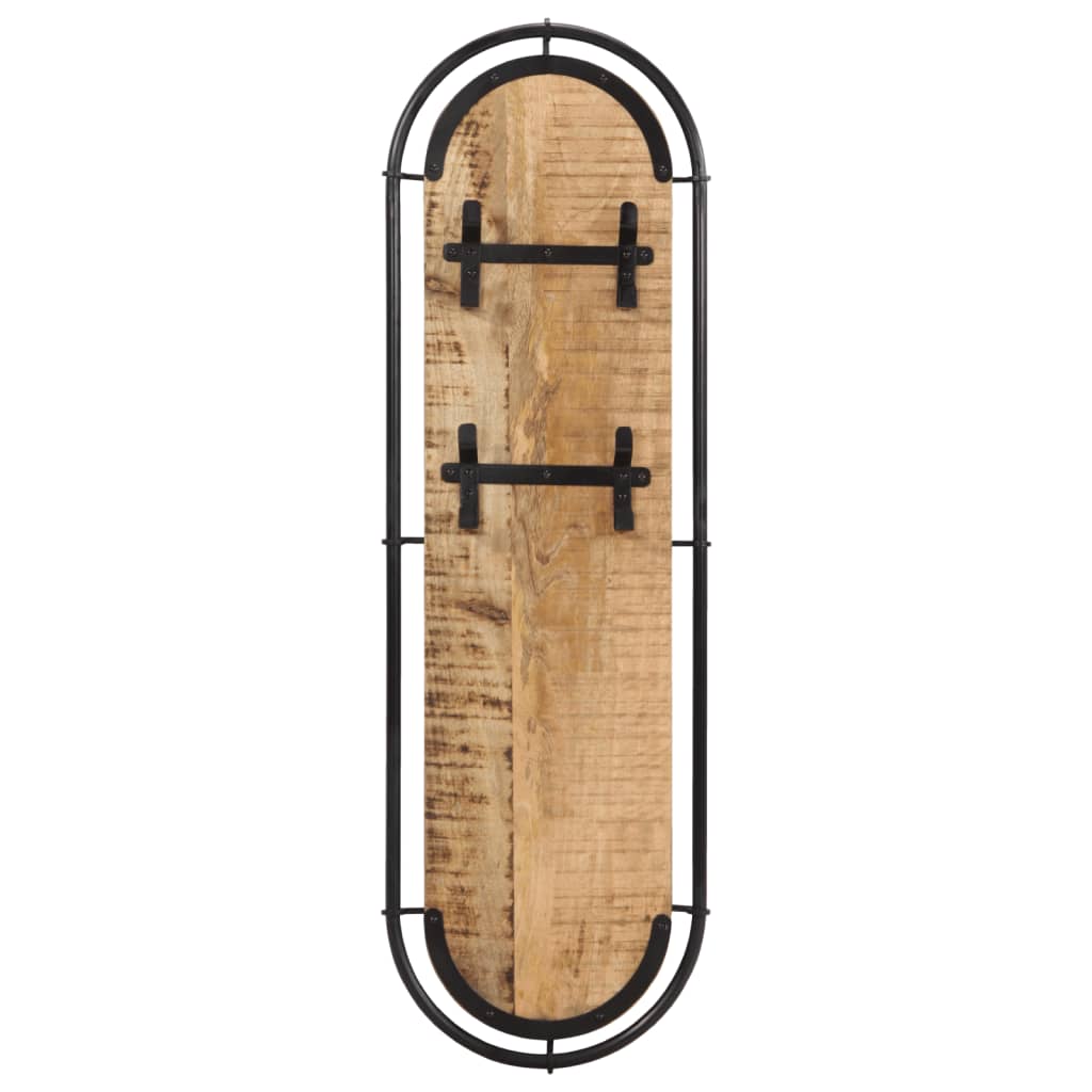 vidaXL Wandkapstokken 2 st met 4 haken massief gerecycled hout - Aashly