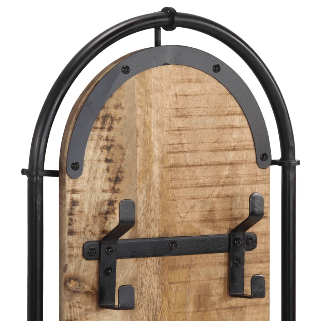 vidaXL Wandkapstokken 2 st met 4 haken massief gerecycled hout - Aashly