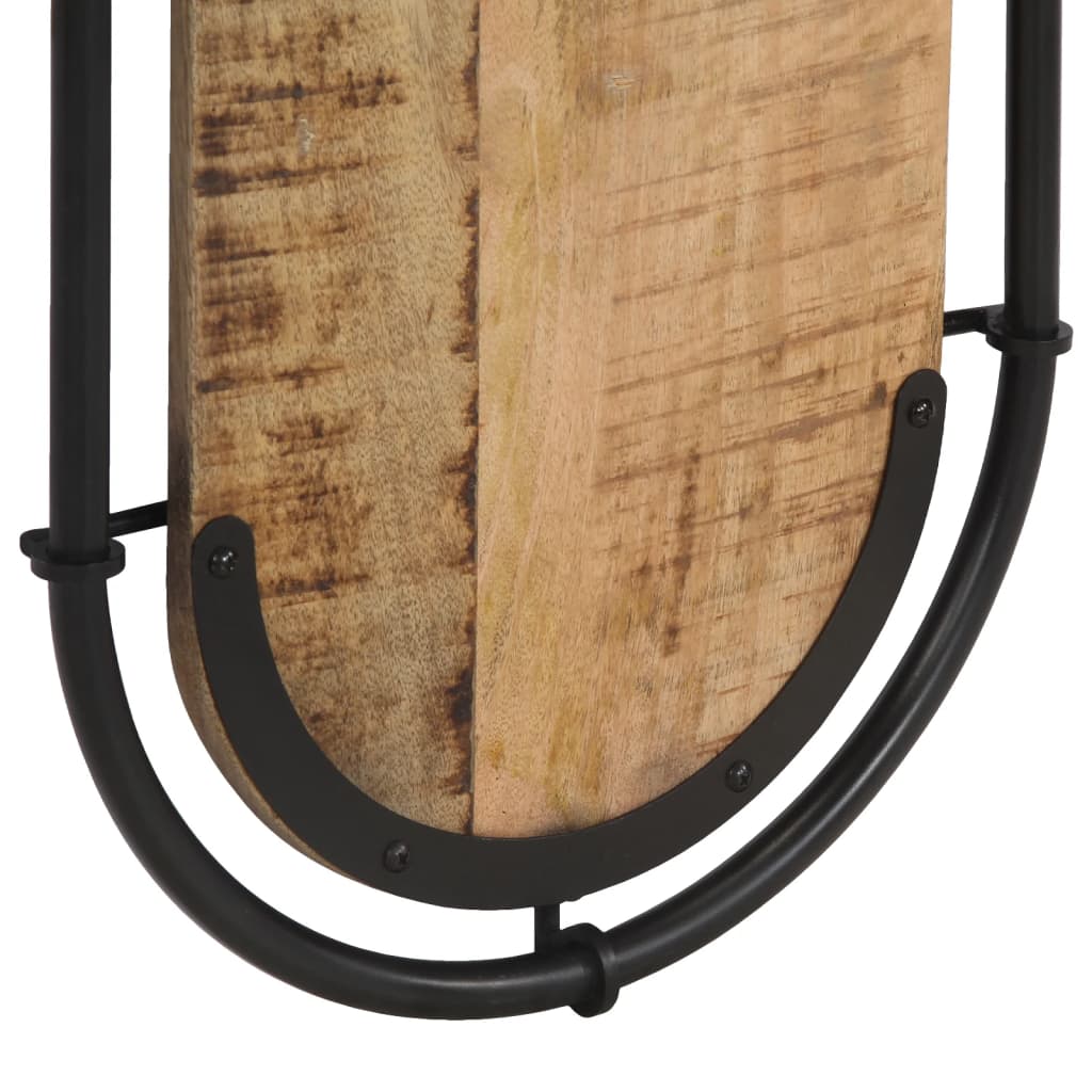 vidaXL Wandkapstokken 2 st met 4 haken massief gerecycled hout - Aashly