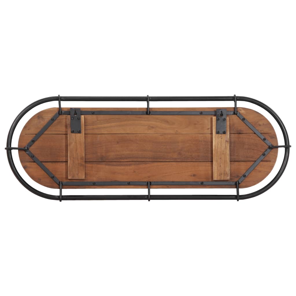 vidaXL Wandkapstok met 5 haken massief acaciahout - Aashly