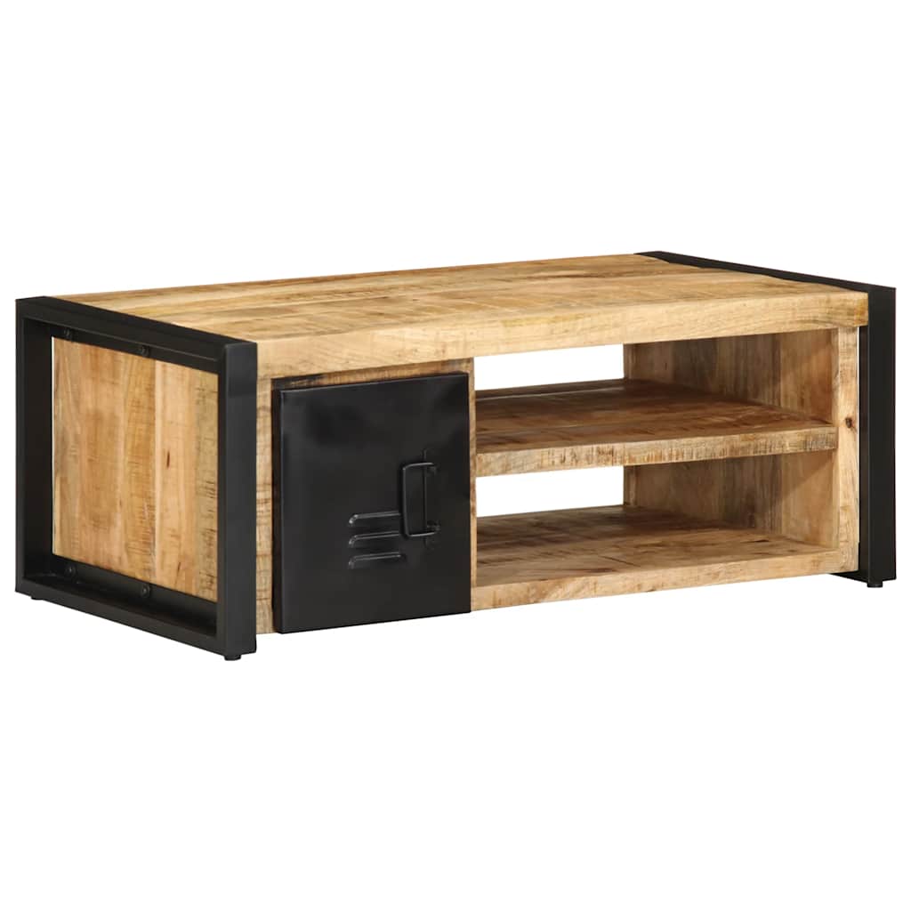 vidaXL Salontafel 90x50x36 cm massief ruw mangohout - Aashly