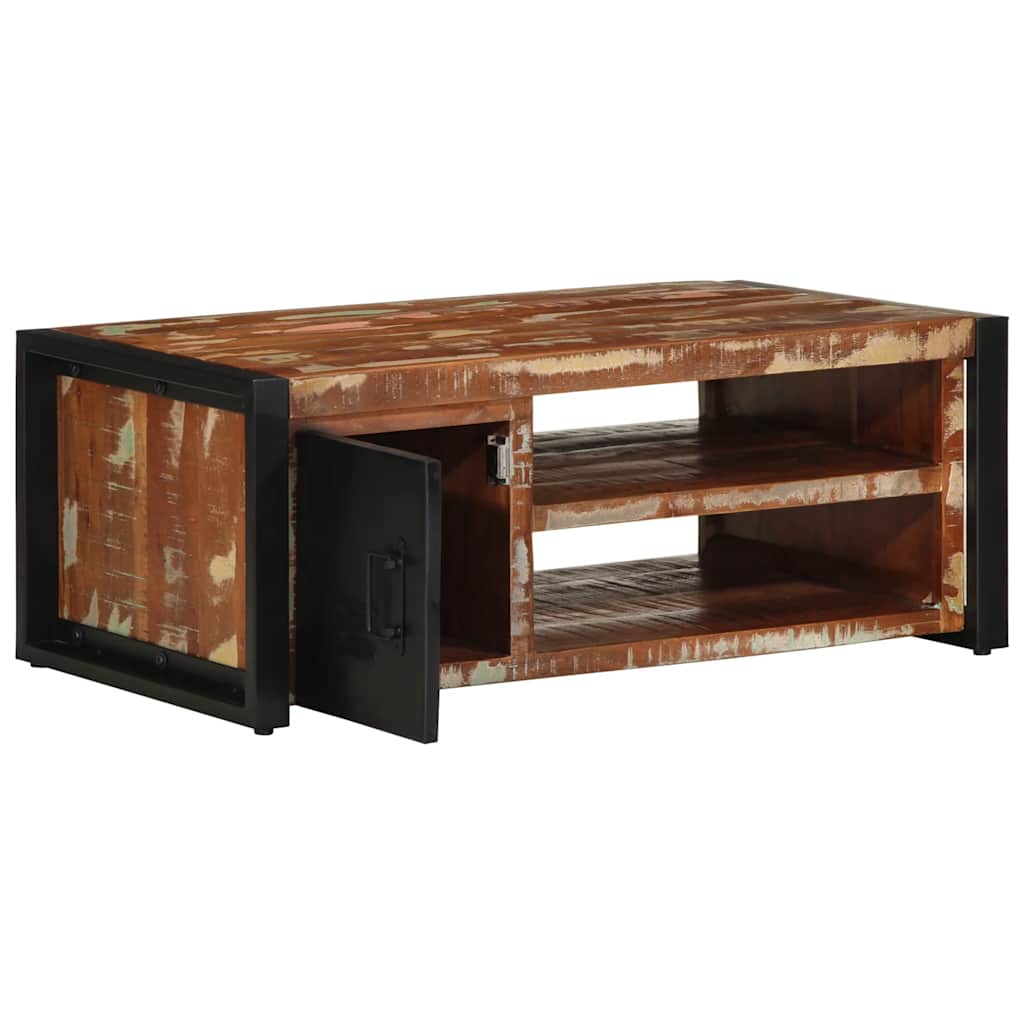 vidaXL Salontafel 90x50x36 cm massief ruw mangohout - Aashly
