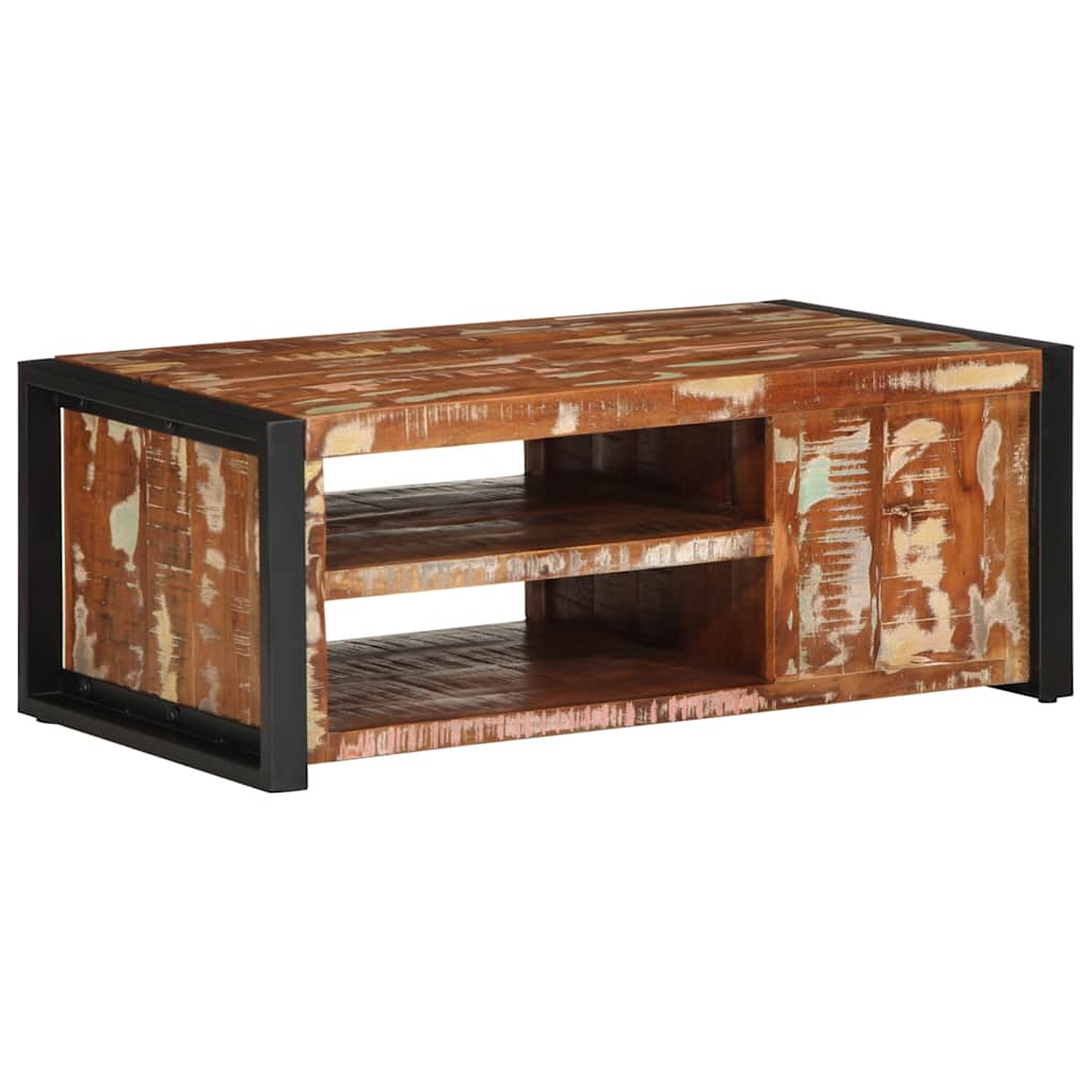 vidaXL Salontafel 90x50x36 cm massief ruw mangohout - Aashly