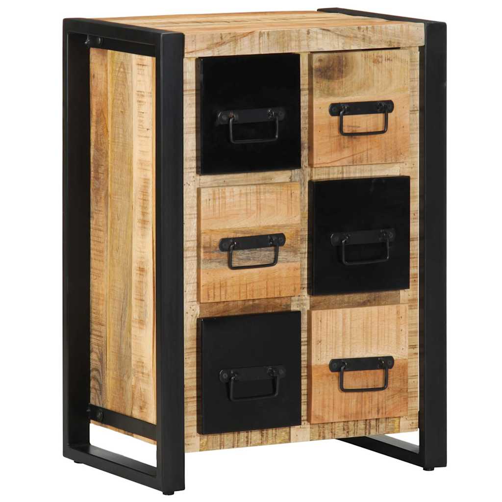 vidaXL Dressoir 50x35x70 cm massief ruw mangohout - Aashly