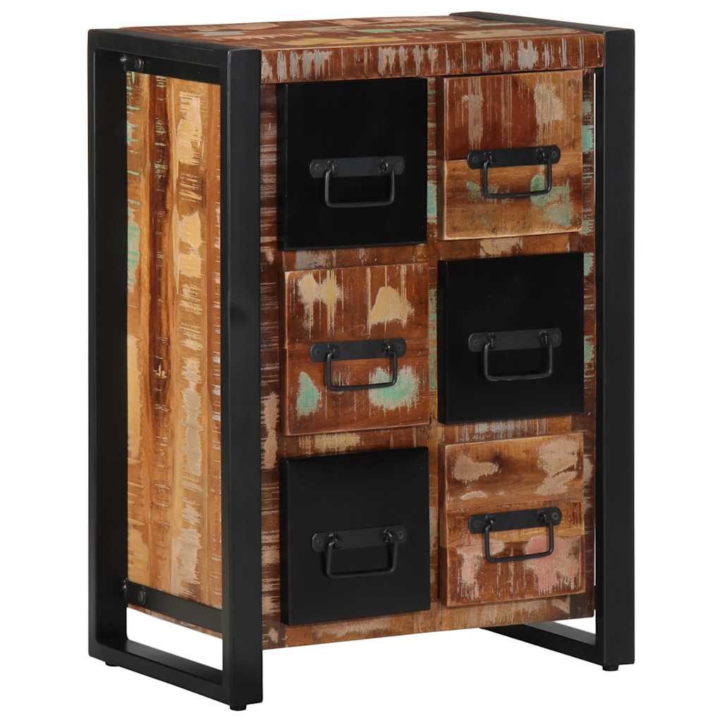 vidaXL Dressoir 50x35x70 cm massief ruw mangohout - Aashly