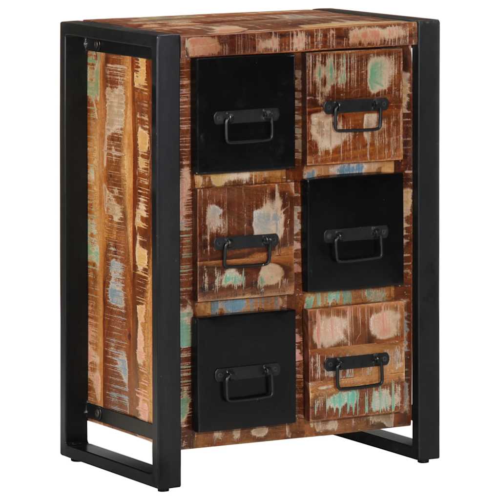 vidaXL Dressoir 50x35x70 cm massief ruw mangohout - Aashly