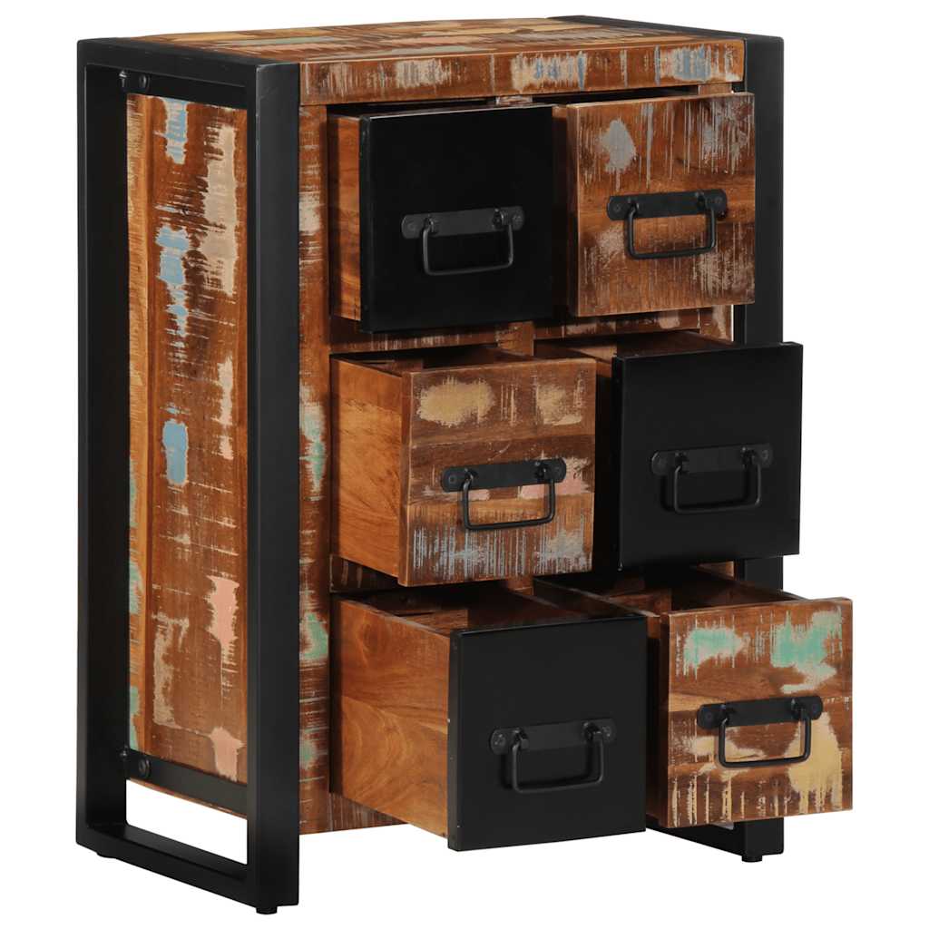 vidaXL Dressoir 50x35x70 cm massief ruw mangohout - Aashly