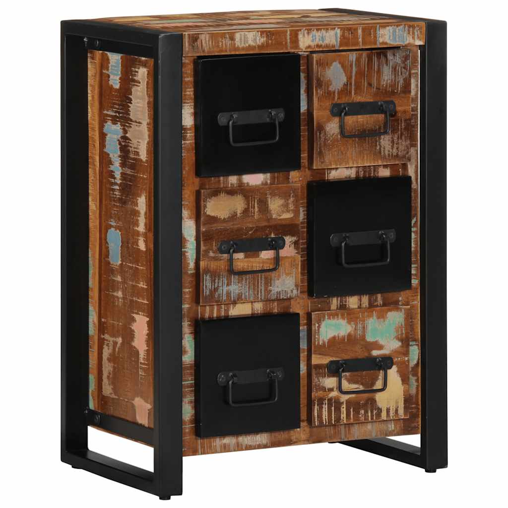 vidaXL Dressoir 50x35x70 cm massief ruw mangohout - Aashly