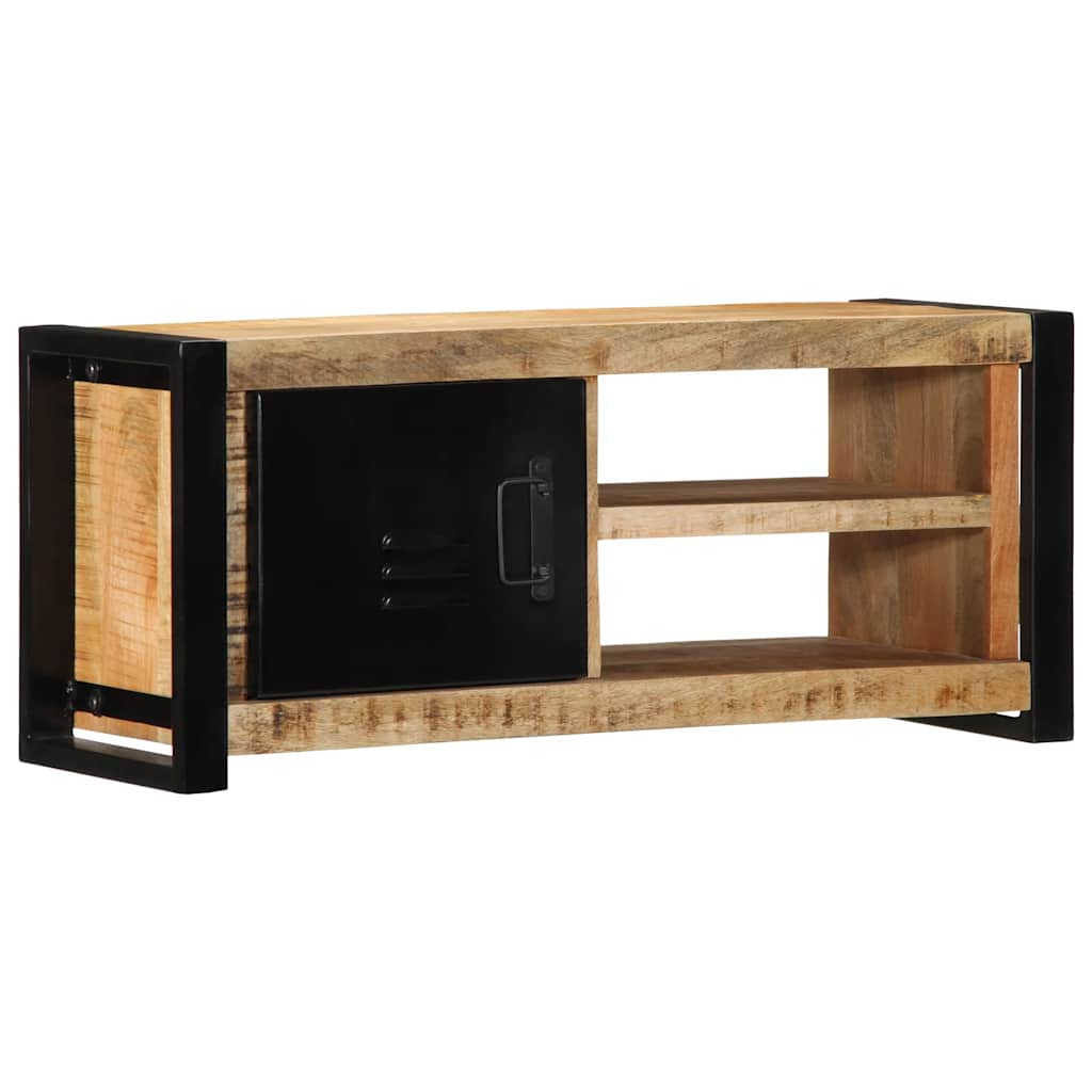 vidaXL Tv-meubel 80x30x35 cm massief ruw mangohout - Aashly