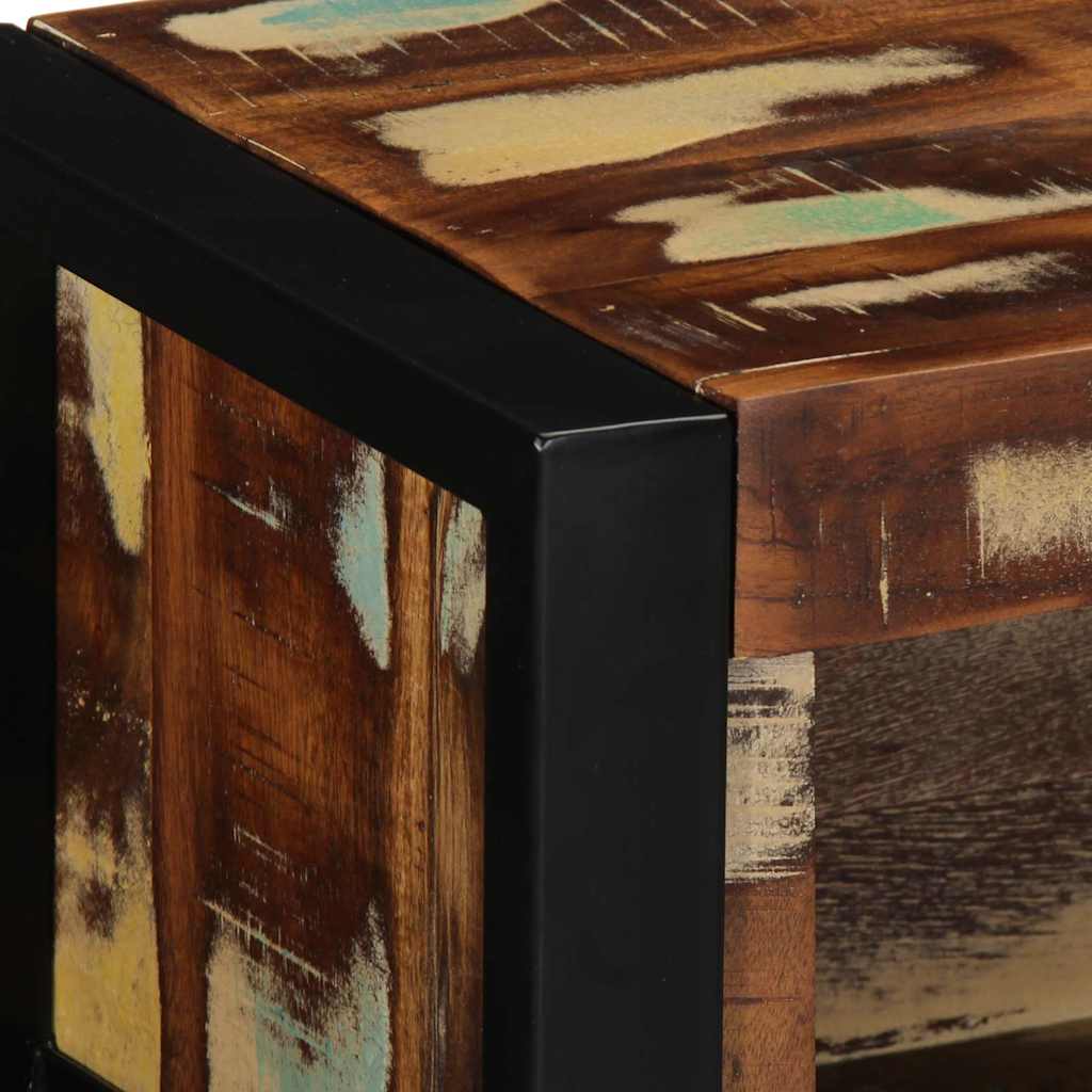 vidaXL Tv-meubel 80x30x25 cm massief gerecycled hout meerkleurig