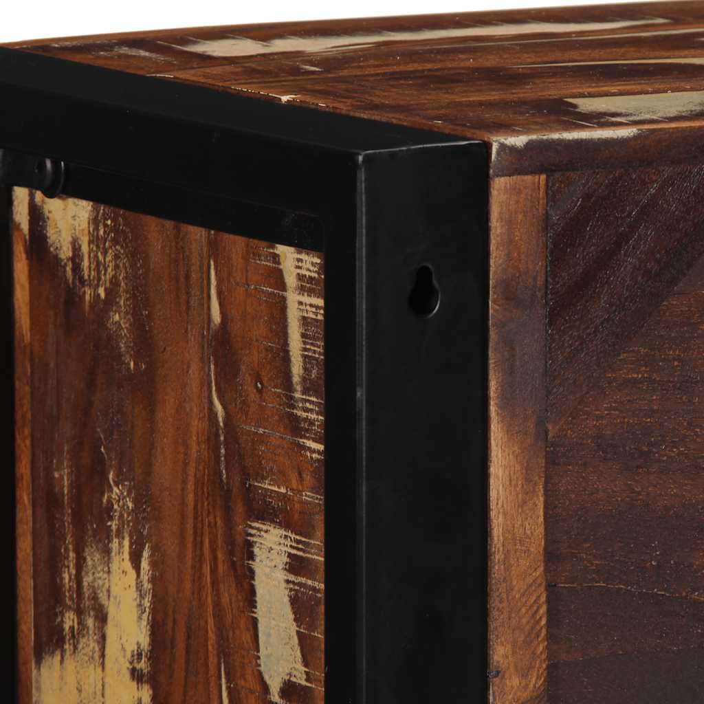 vidaXL Tv-meubel 80x30x25 cm massief gerecycled hout meerkleurig