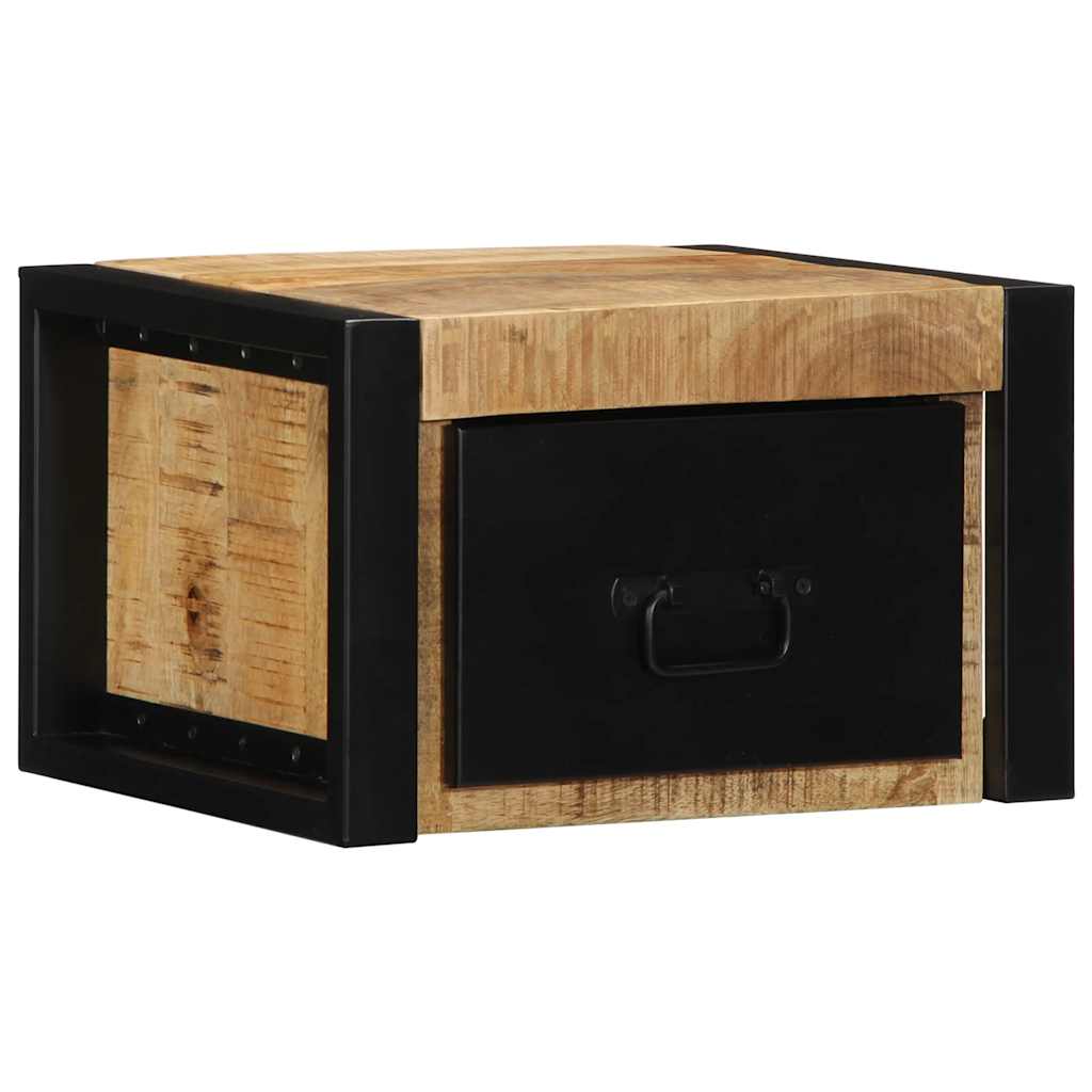 vidaXL Nachtkastje 40x35x25 cm massief ruw mangohout - Aashly