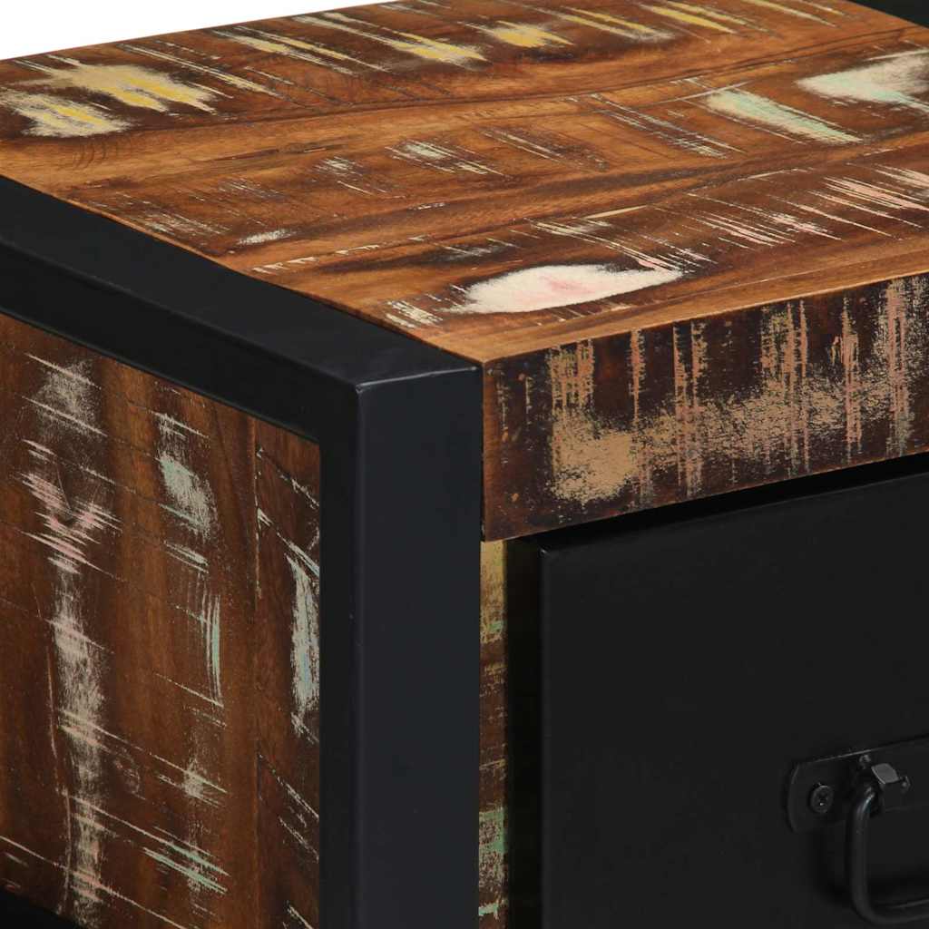 vidaXL Nachtkastje 40x35x25 cm massief ruw mangohout - Aashly