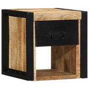 vidaXL Nachtkastjes 2 st 40x35x40 cm massief ruw hout mango - Aashly