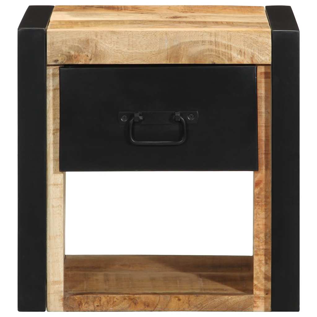 vidaXL Nachtkastjes 2 st 40x35x40 cm massief ruw hout mango - Aashly