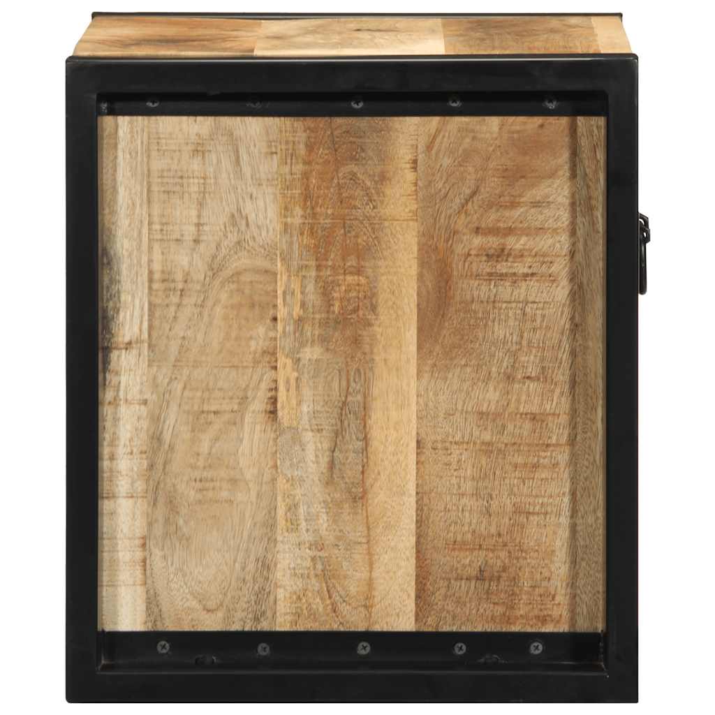 vidaXL Nachtkastjes 2 st 40x35x40 cm massief ruw hout mango - Aashly