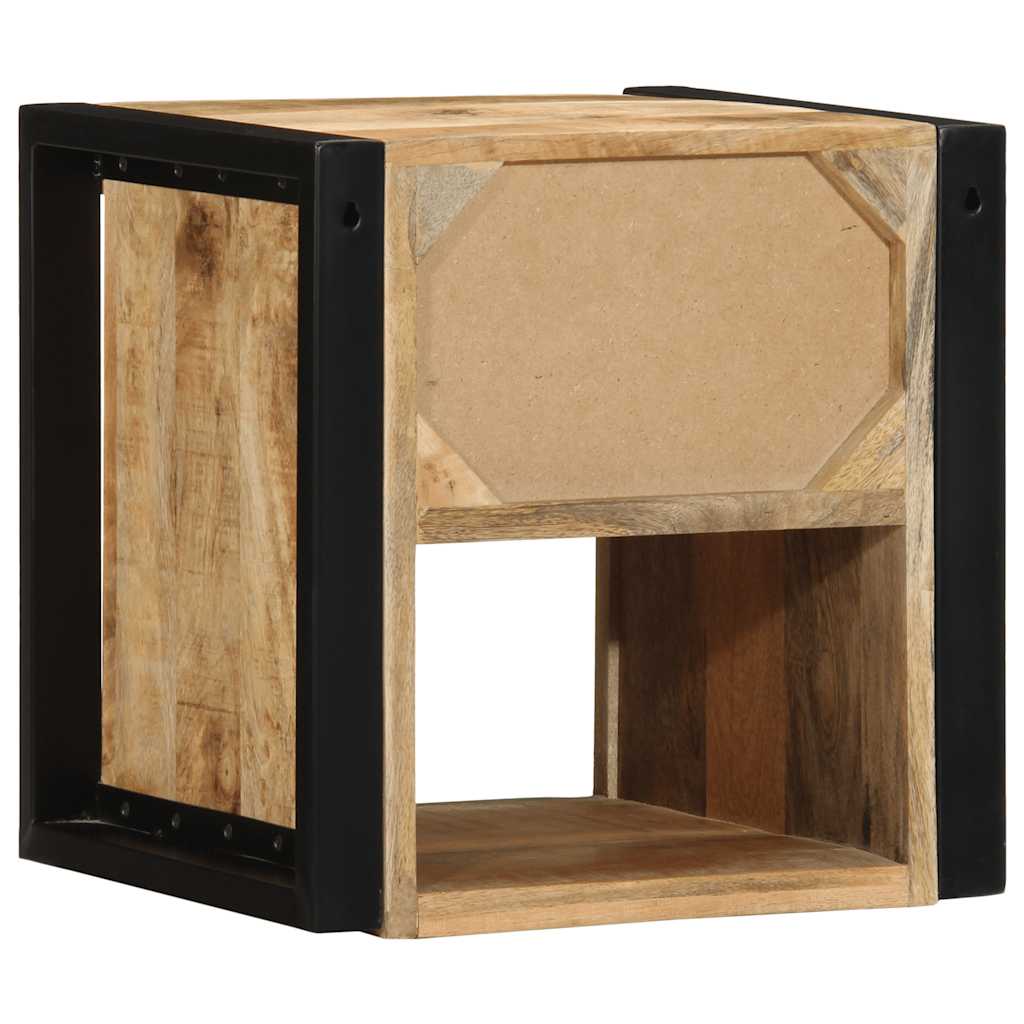 vidaXL Nachtkastjes 2 st 40x35x40 cm massief ruw hout mango - Aashly