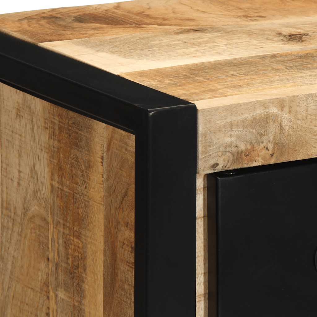 vidaXL Nachtkastjes 2 st 40x35x40 cm massief ruw hout mango - Aashly