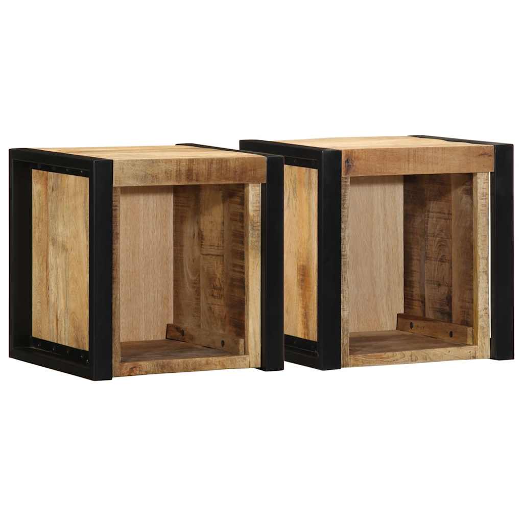 vidaXL Nachtkastjes 2st 40x35x40cm massief gerecycled hout meerkleurig