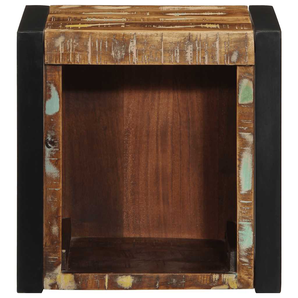 vidaXL Nachtkastjes 2st 40x35x40cm massief gerecycled hout meerkleurig