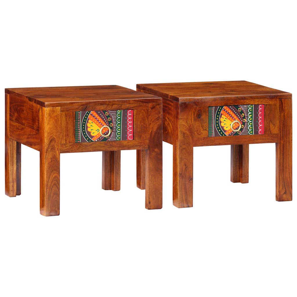 vidaXL Nachtkastje 2 st 40x40x36 cm massief acaciahout - Aashly