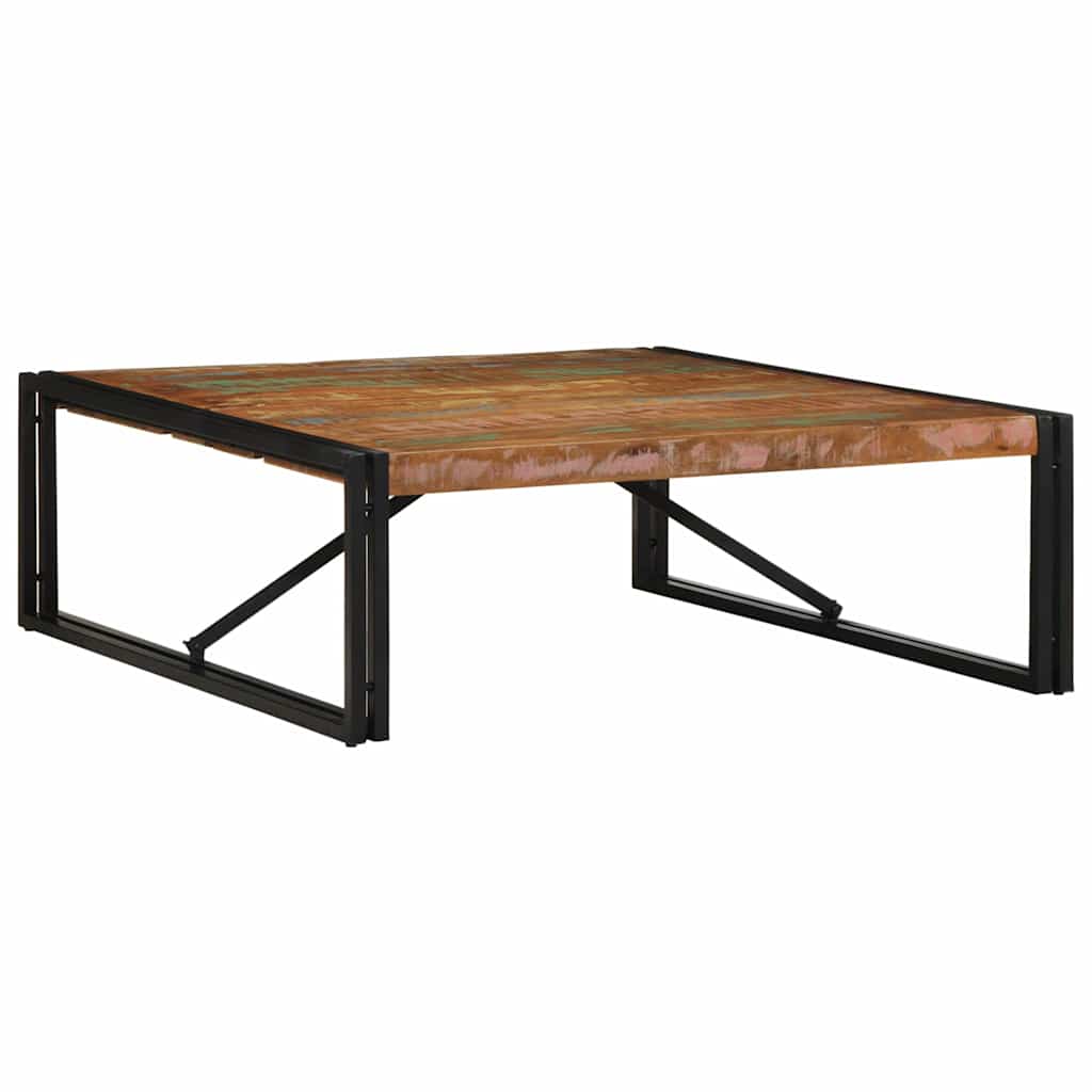 vidaXL Salontafel 100x100x35 cm massief gerecycled hout meerkleurig - Aashly