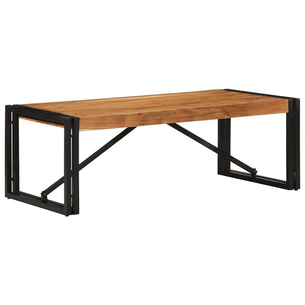 vidaXL Salontafel 100x100x35 cm massief gerecycled hout meerkleurig - Aashly