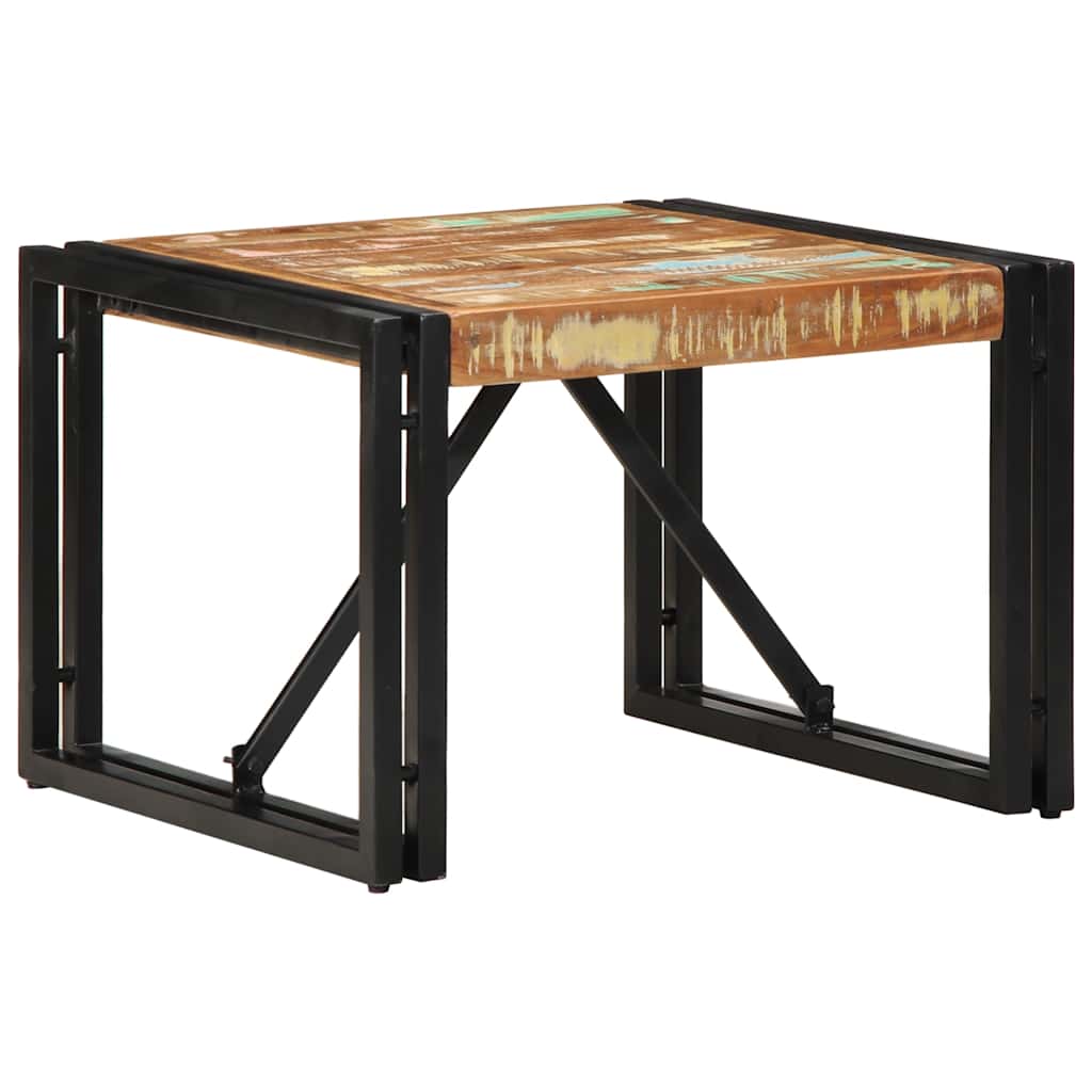 vidaXL Salontafel 100x100x35 cm massief gerecycled hout meerkleurig - Aashly