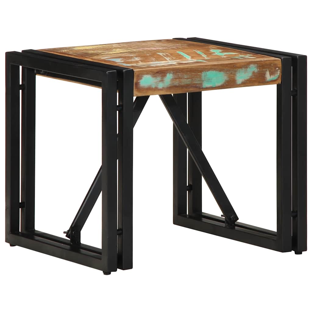 vidaXL Salontafel 100x100x35 cm massief gerecycled hout meerkleurig - Aashly