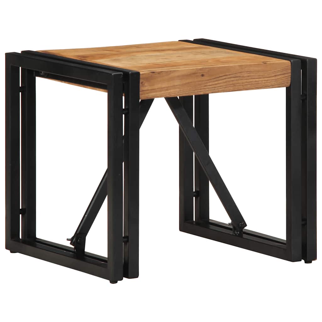 vidaXL Salontafel 100x100x35 cm massief gerecycled hout meerkleurig - Aashly