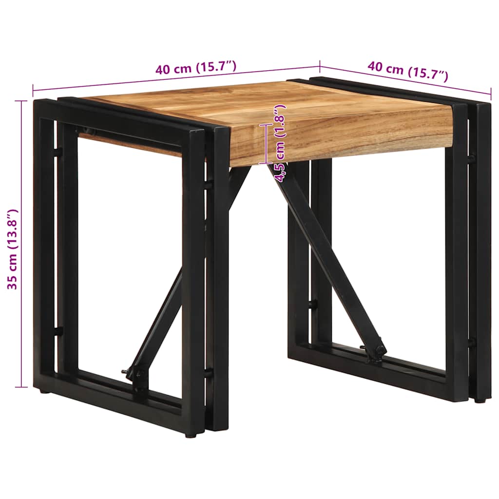 vidaXL Salontafel 100x100x35 cm massief gerecycled hout meerkleurig - Aashly
