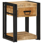 vidaXL Nachtkastjes 2 st 40x35x50 cm massief ruw hout mango - Aashly