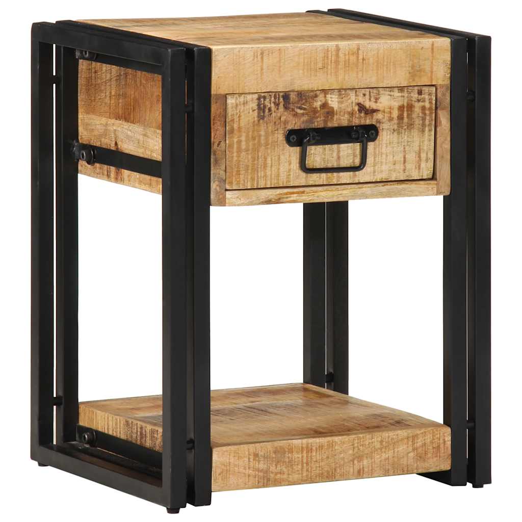 vidaXL Nachtkastjes 2 st 40x35x50 cm massief ruw hout mango - Aashly