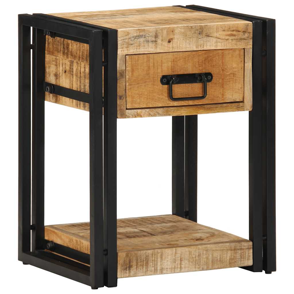 vidaXL Nachtkastjes 2 st 40x35x50 cm massief ruw hout mango - Aashly