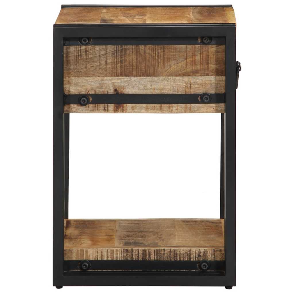 vidaXL Nachtkastjes 2 st 40x35x50 cm massief ruw hout mango - Aashly