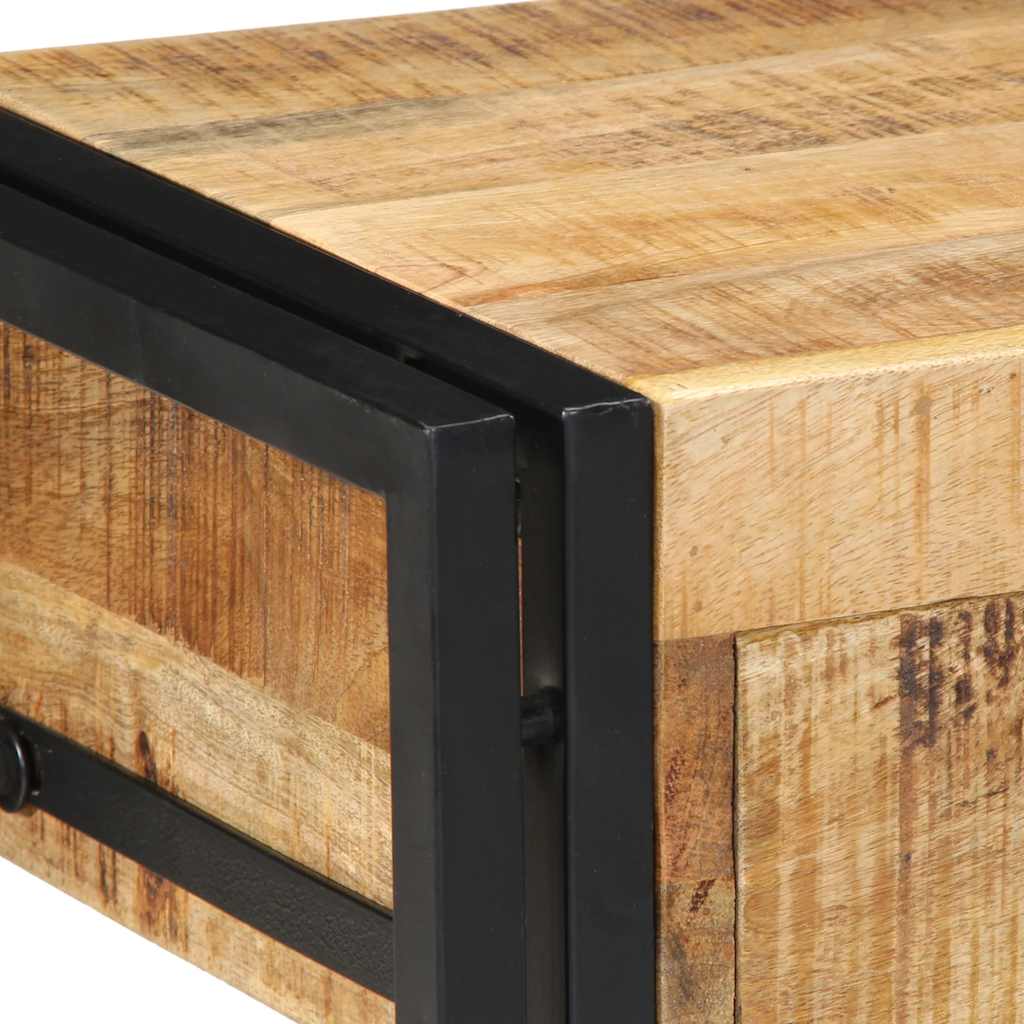 vidaXL Nachtkastjes 2 st 40x35x50 cm massief ruw hout mango - Aashly