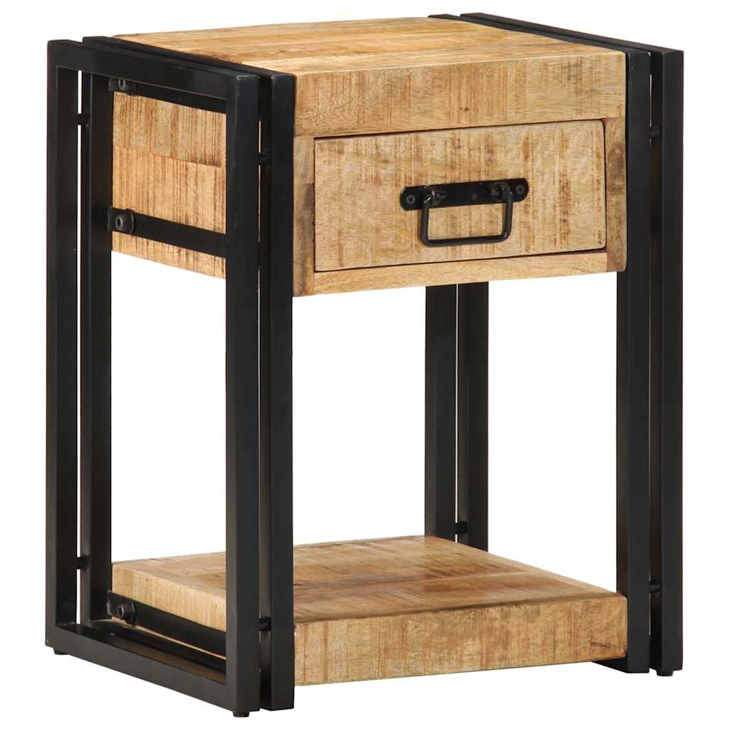 vidaXL Nachtkastjes 2 st 40x35x50 cm massief ruw hout mango - Aashly