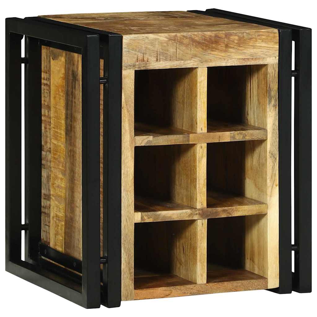 vidaXL Wijnrek 34.5 x 35 x 39 cm Massief Hout Ruw Mangohout