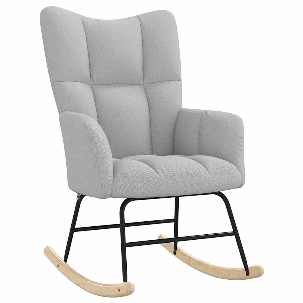 vidaXL Schommelstoel stof lichtgeel - Aashly