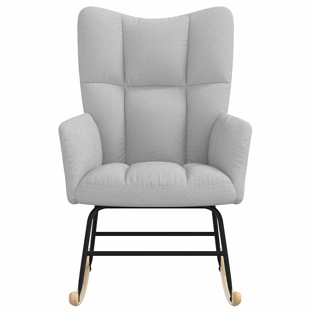 vidaXL Schommelstoel stof lichtgeel - Aashly