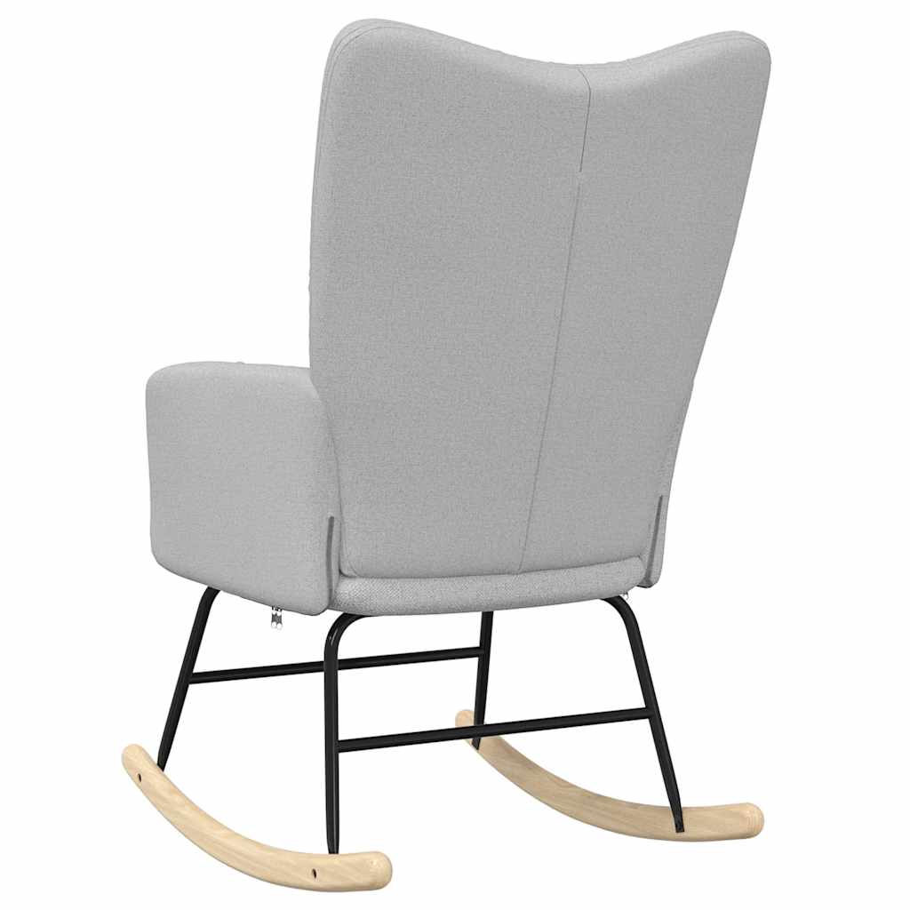 vidaXL Schommelstoel stof lichtgeel - Aashly