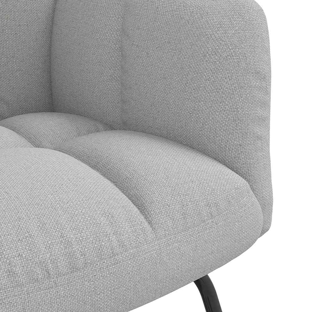 vidaXL Schommelstoel stof lichtgeel - Aashly