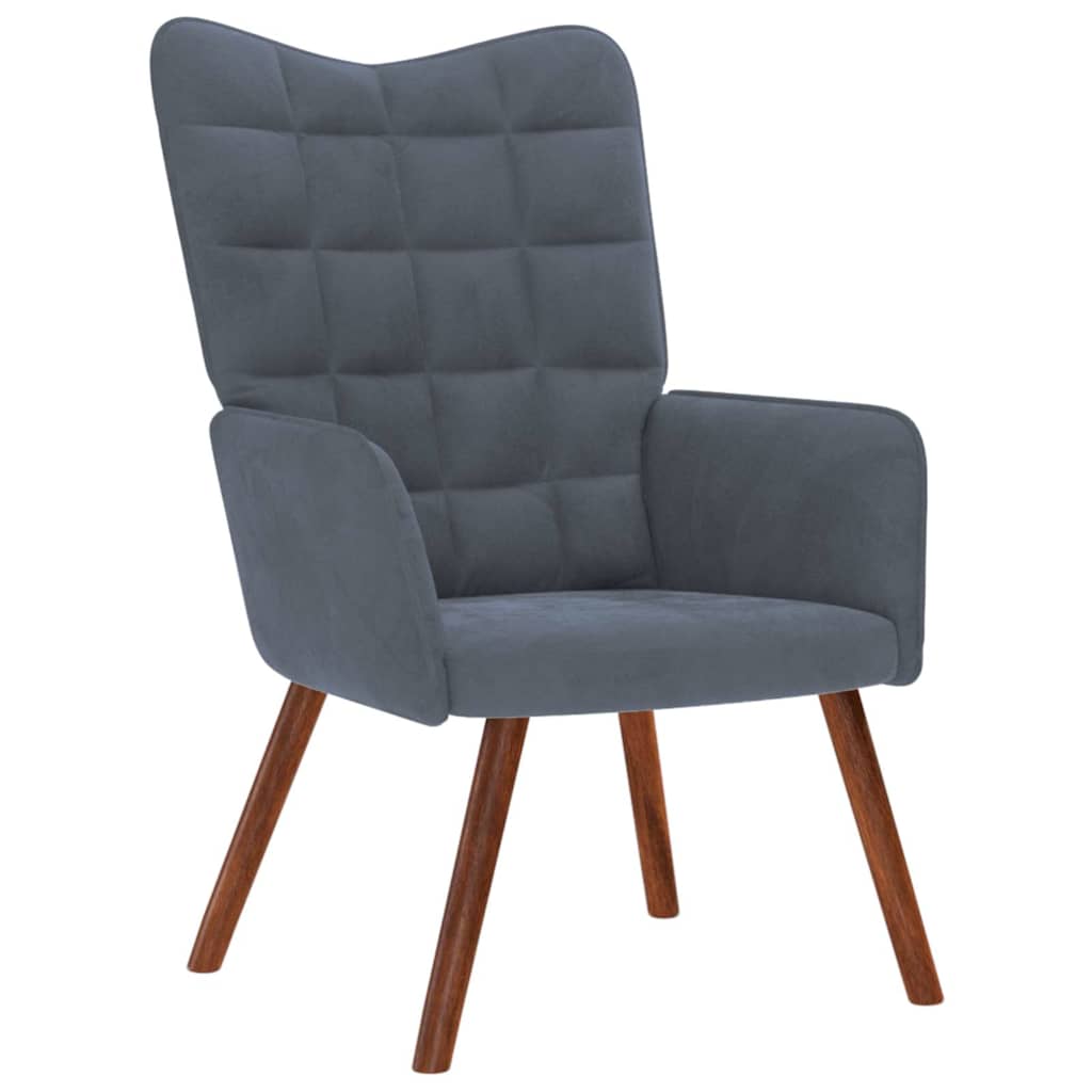 vidaXL Relaxstoel fluweel wijnrood - Aashly