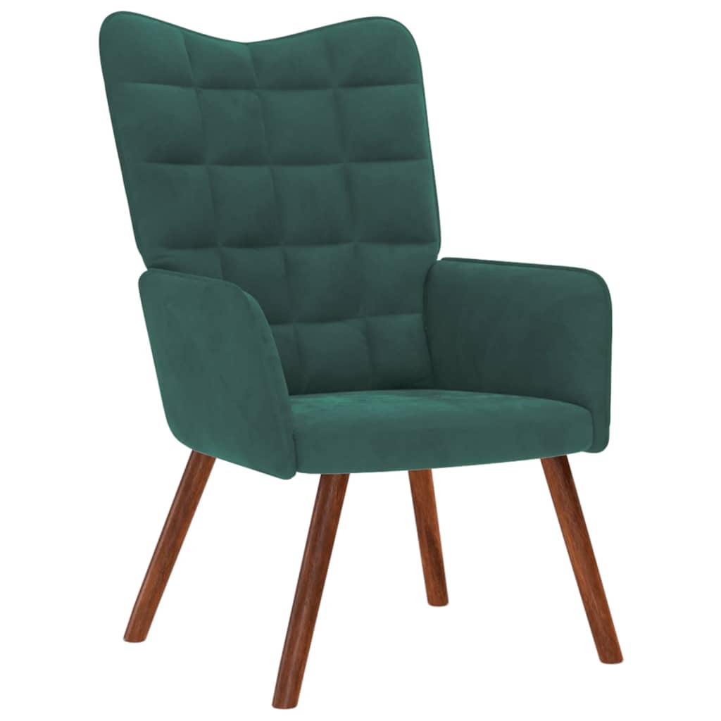 vidaXL Relaxstoel fluweel wijnrood - Aashly