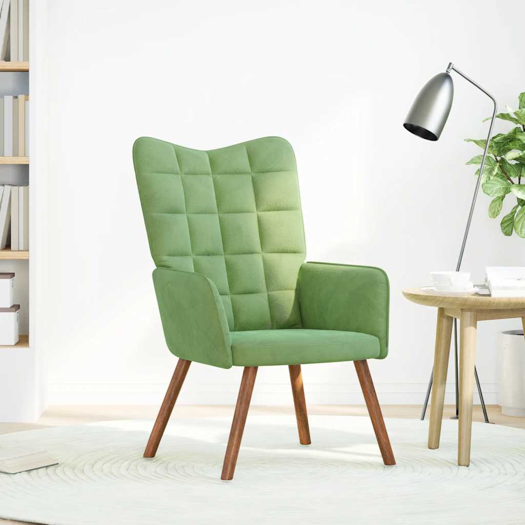 vidaXL Relaxstoel fluweel wijnrood - Aashly