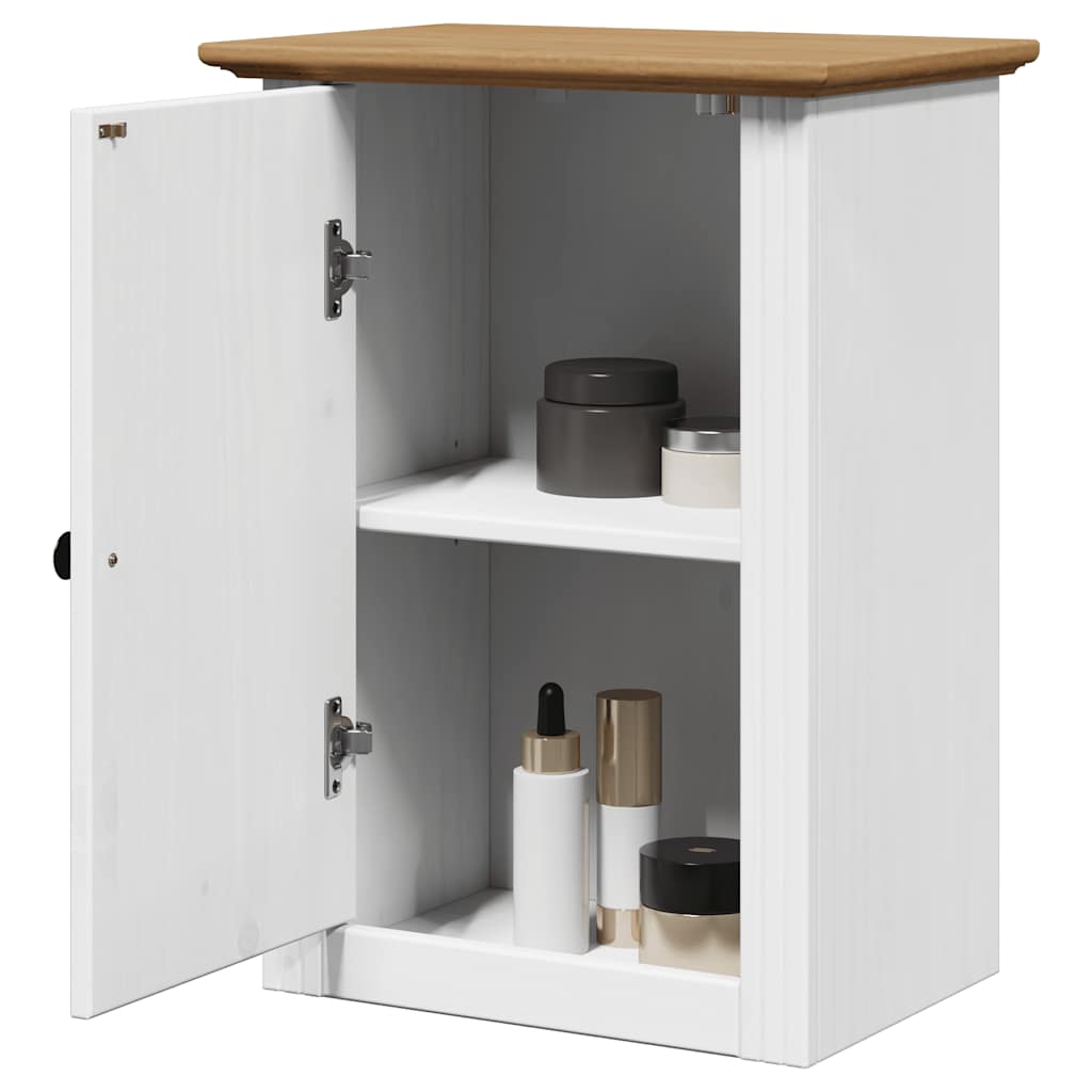 vidaXL Badkamerwandkast BODO 44x30x60 cm wit en bruin - Aashly