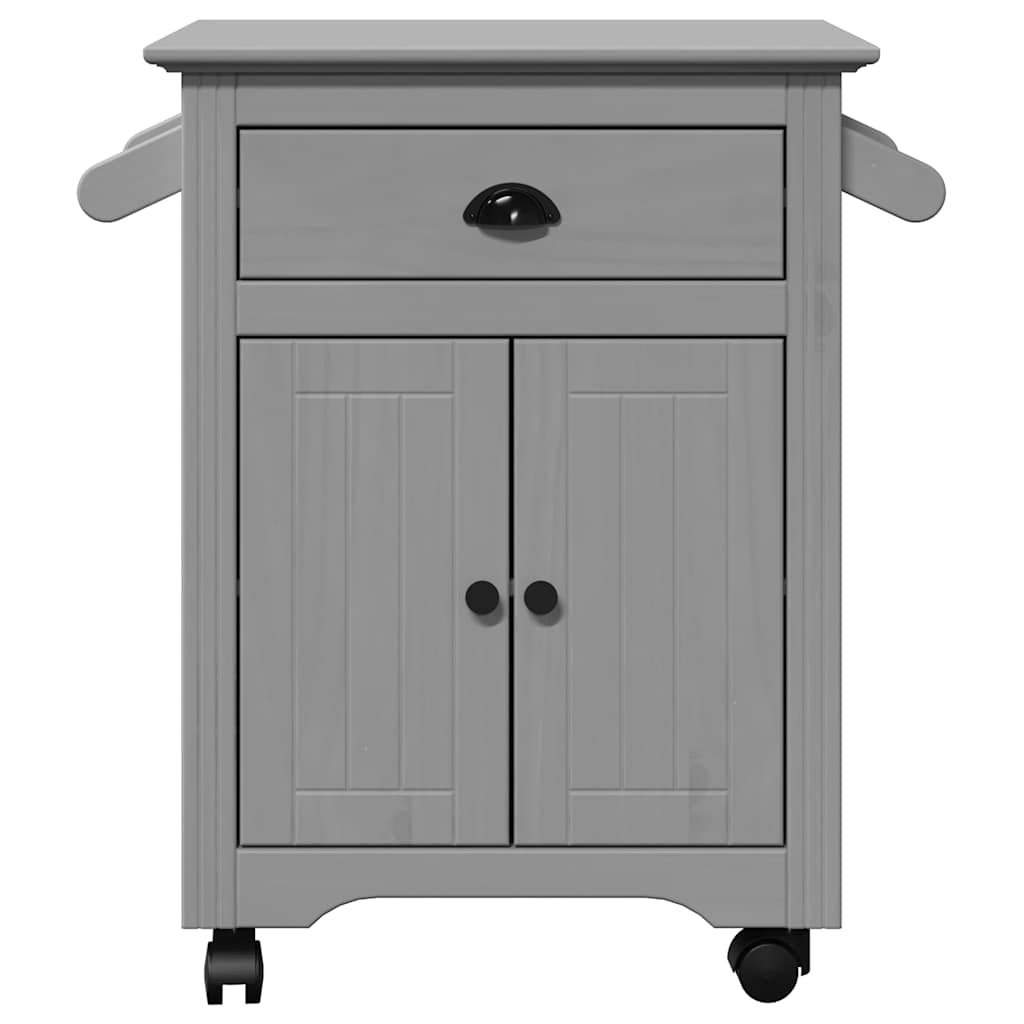 vidaXL Keukentrolley BODO 72x45x80 cm wit en bruin - Aashly