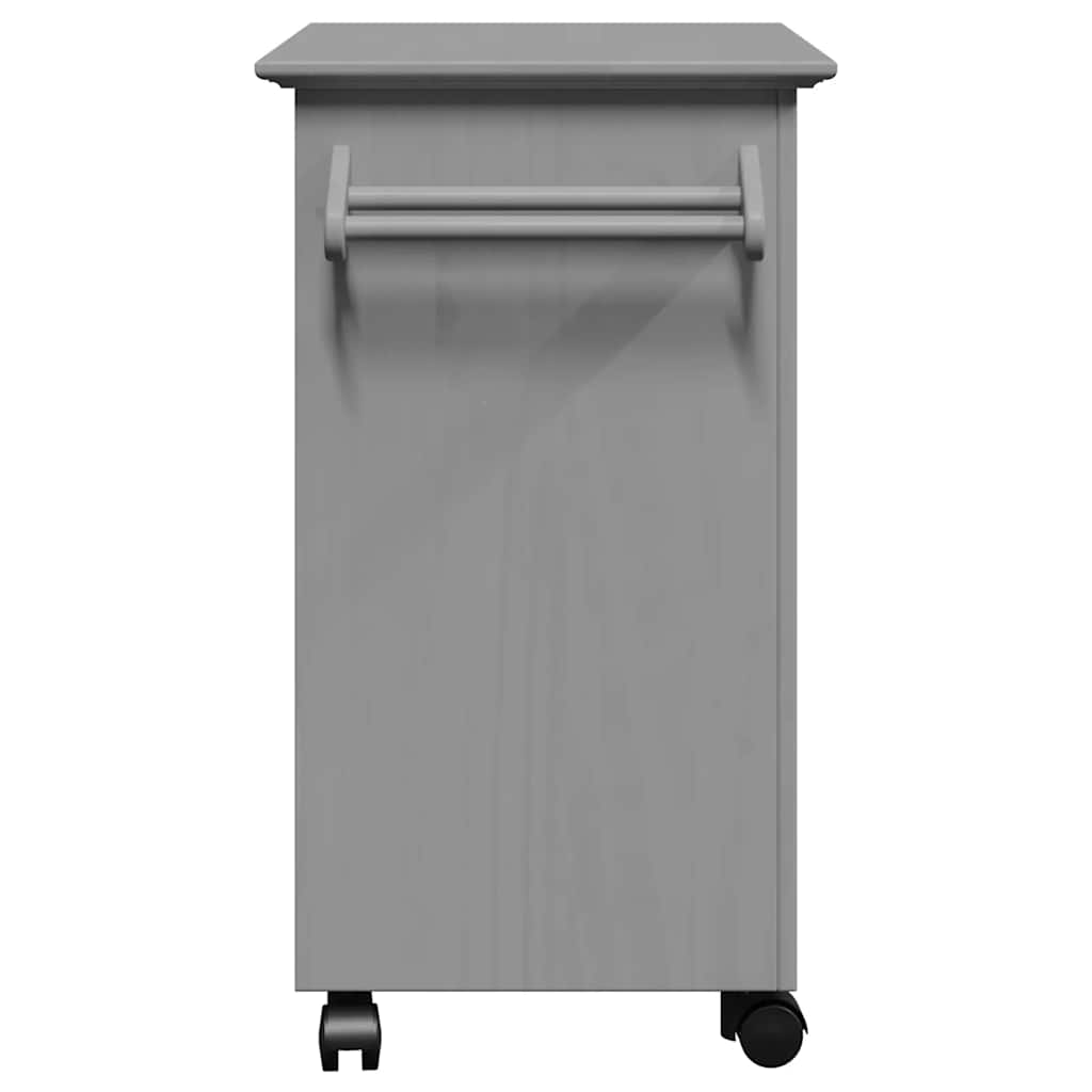 vidaXL Keukentrolley BODO 72x45x80 cm wit en bruin - Aashly