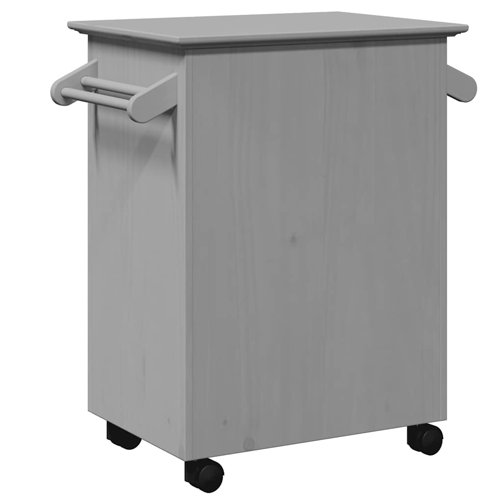 vidaXL Keukentrolley BODO 72x45x80 cm wit en bruin - Aashly